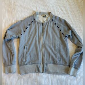 FAHERTY Women's Reversible Bomber Light Blue Jacket Small
